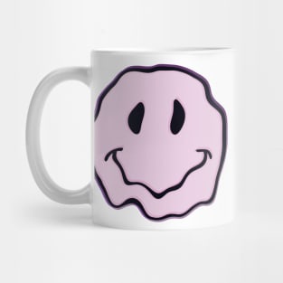 Light purple melting smiley face Mug